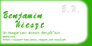 benjamin wieszt business card